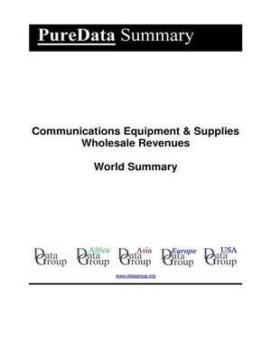 cover image of Communications Equipment & Supplies Wholesale Revenues World Summary